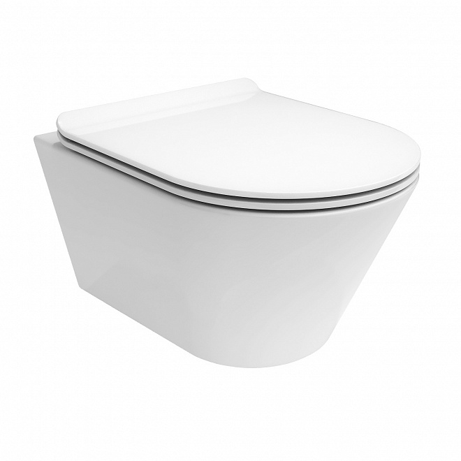 PLM.wc.02 Унитаз PLAZA Modern подвесной, безободковый с крепежом