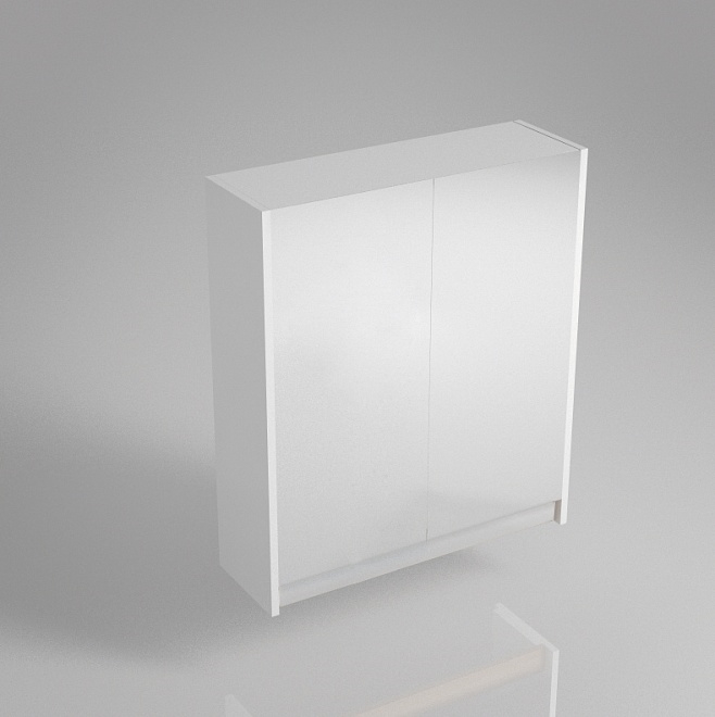 BG.mi.60.2\WHT.UK Зеркальный шкаф BUONGIORNO 60х75 см Европейский белый