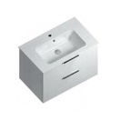 PI.75\WHT Тумба PIANO 75 см, 2 ящика, белый глянец