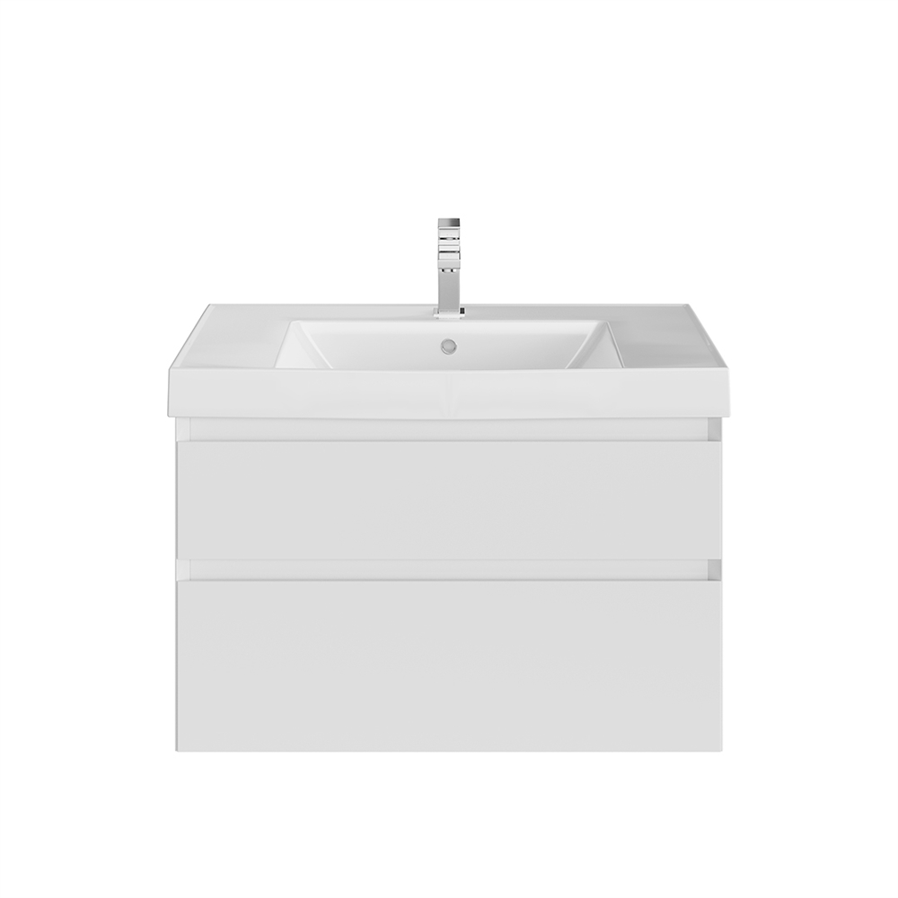 CU.80\WHT Тумба CUBO 80 см 2 ящика, белый глянец