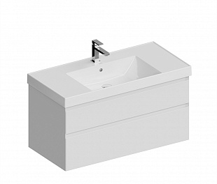 CUB.100.2/WHT.M Тумба CUBO подвесная с ящиками 100, белая матовая