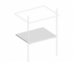 PRO.sh.55/WHT.M Полка PRO 55 см, белая матовая