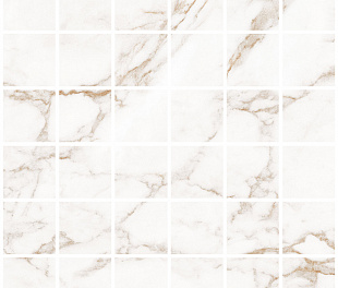 Blanc Statuario Gold Mosaic 55 Soft 30x30
