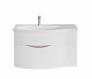 RV.100Lh\WHT.M Тумба RIVA 100 см левая, белая матовая