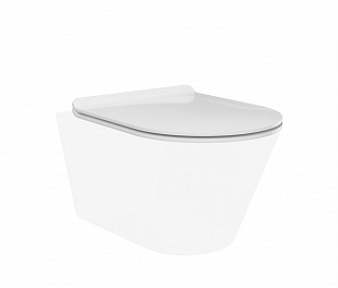 PLMR.seat.02/WHT Сиденье PLAZA Modern/BG Rimless Slim soft close+clip up, белый