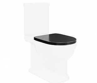 PO.seat.01\BLK Сиденье POMPEI Soft close + Clip up черный