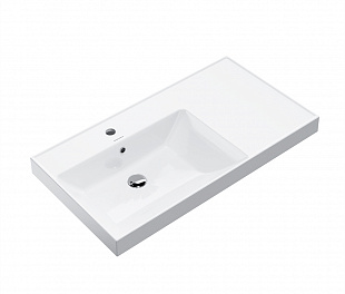 CU.wb.90lh Раковина CUBO 90 см, левая с крепежом