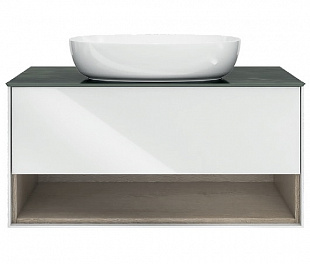 PL.M.100.1\WHT Тумба PLAZA Modern, подвесная 100 см, 1 выдвижной ящика и полка, белый