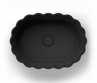 CC.wb.50\BLK.M Раковина ARTBASIN Conchiglia 50 см, цв черный матовый, с донным клапаном