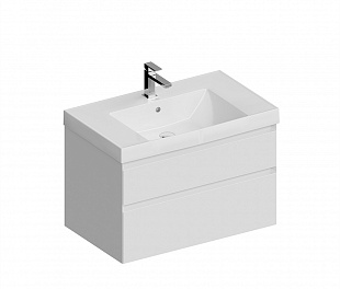 CUB.80.2/WHT.M Тумба CUBO подвесная с ящиками 80, белая матовая