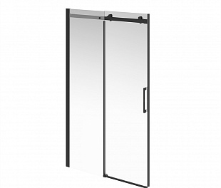 CT.120.SD.BLK.M Душевая дверь CRISTALLO, раздвижная с функцией soft close, 120х210, матовый черный