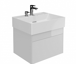 LOG.60.2/WHT Тумба LOGICA подвесная 2 ящика 60 см, белоснежный