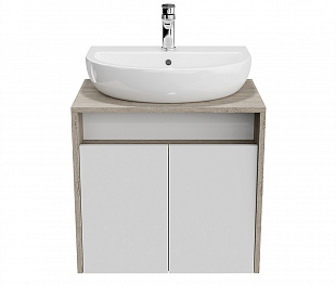 PRO.60.2\WHT Тумба PRO подвесная 2 дверцы 60, белая глянцевая