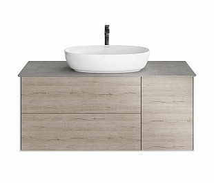 PLB.M.120.3\OAK.O Тумба PLAZA Modern, подвесная 120 см, 3 выдвижных ящика, дуб Орегон