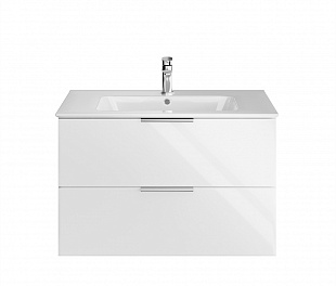 PI.F.85\WHT Тумба PIANO 85 см, 2 ящика, белый глянец