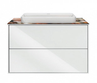 PL.M.80.2\WHT Тумба PLAZA Modern, подвесная 80 см, 2 выдвижных ящика, белый